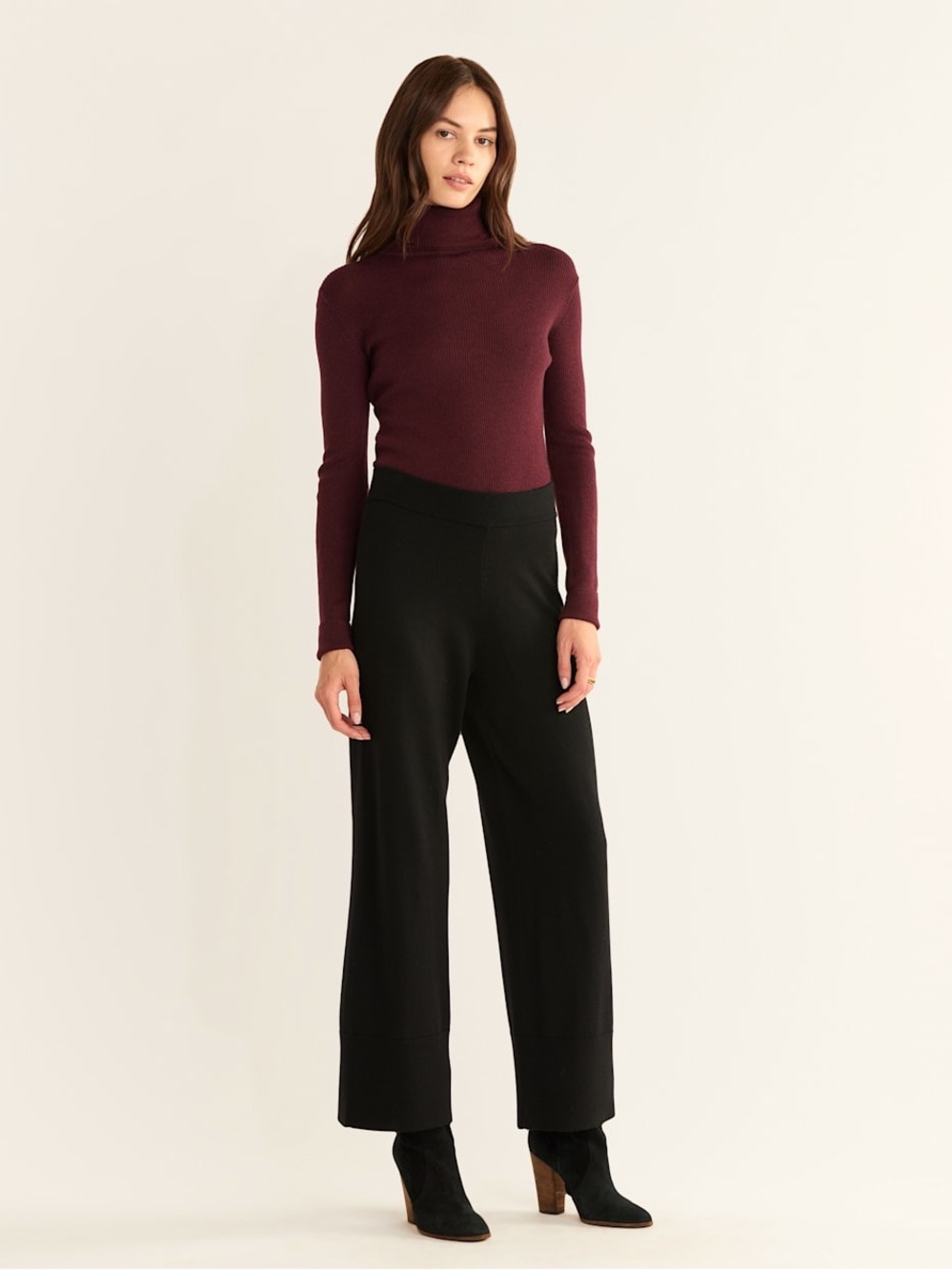 Pendleton Black Straight Leg Knit Pants Trouser